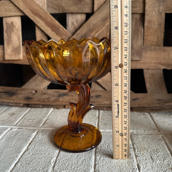 Indiana Glass Lotus Blossom Compote Vintage - Picture 4 of 8